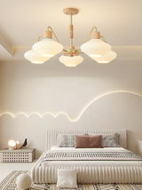 modern-ribbed-rubberwood-chandelier-with-white-glass-globes-and-gold-accents