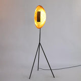 Modern Ribot Sculptural Tall Floor Lamp with Hand Hammered Brass Diffuser