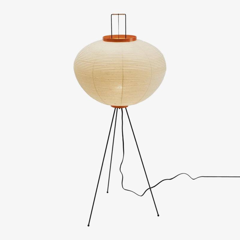 Japanese Rice Paper Floor Lamp Sculptural Mulberry Paper Standing Lantern Lighting