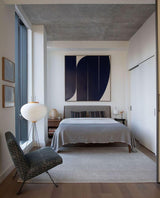 Japanese Rice Paper Floor Lamp Sculptural Mulberry Paper Standing Lantern Lighting