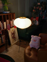 Japanese Rice Paper Floor Lamp Sculptural Mulberry Paper Standing Lantern Lighting