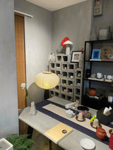 Japanese Rice Paper Floor Lamp Sculptural Mulberry Paper Standing Lantern Lighting