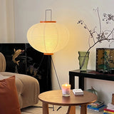 Japanese Rice Paper Floor Lamp Sculptural Mulberry Paper Standing Lantern Lighting