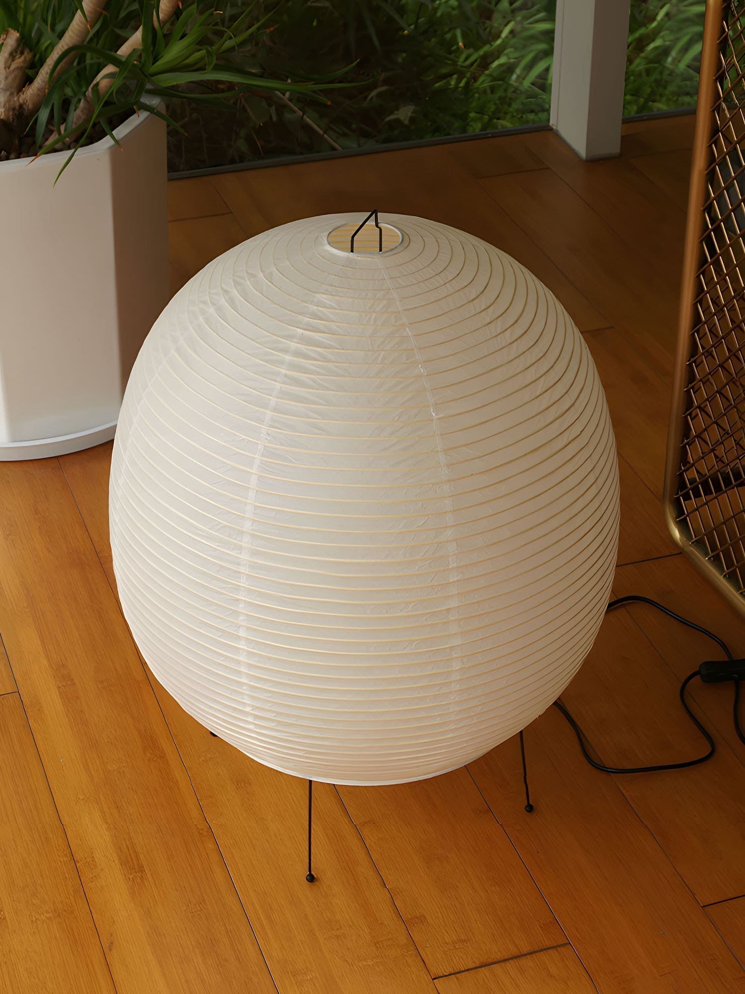 Modern Mulberry Rice Paper Lantern Table Lamp for Bedroom Reading and Minimalist Home Decor