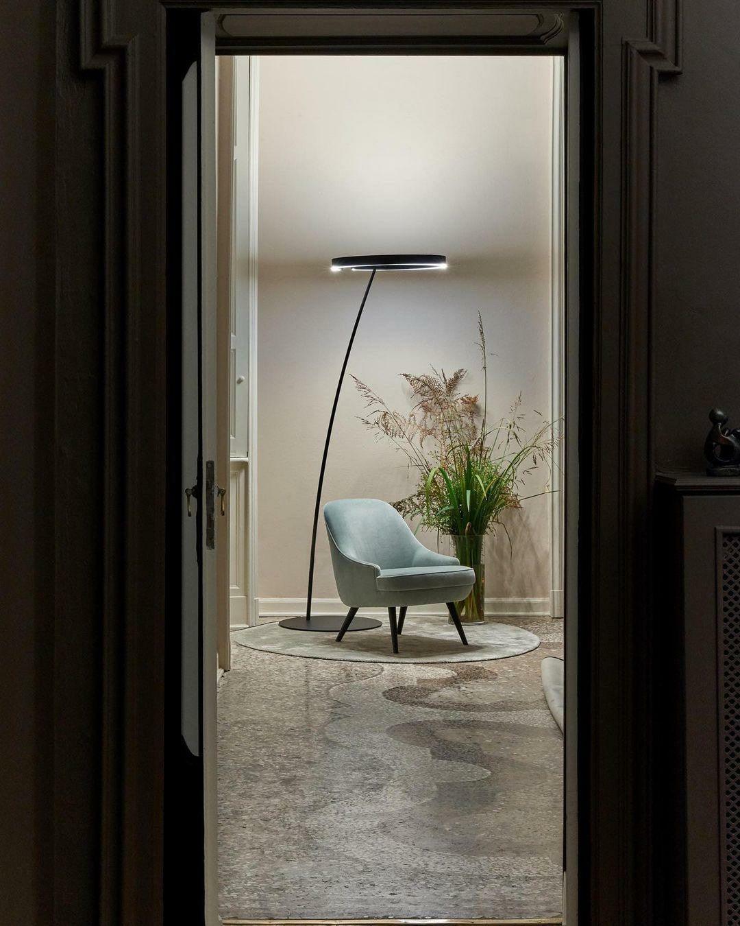 Modern Minimalist Ring Floor Lamp LED Standing Light for Living Room and Bedroom