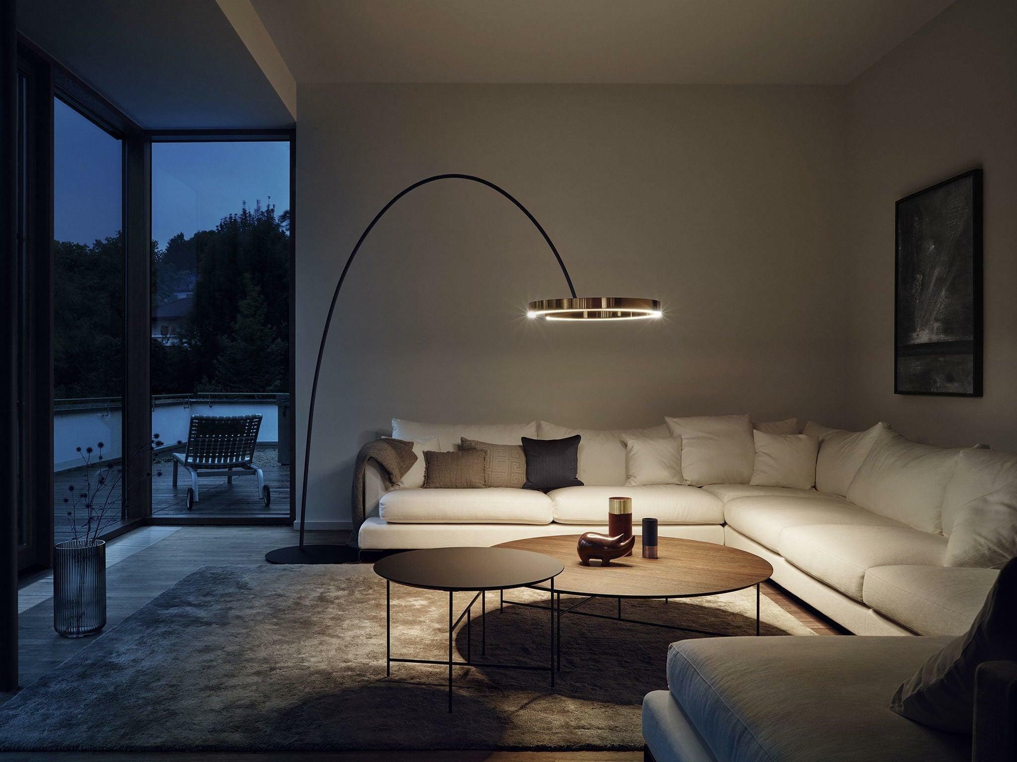 Modern Minimalist Ring Floor Lamp LED Standing Light for Living Room and Bedroom