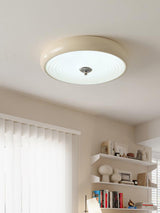 Modern Ripple Glass Flush Mount Ceiling Light Cream Textured Shade Overhead Fixture
