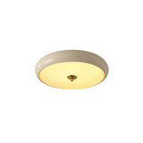 Modern Ripple Glass Flush Mount Ceiling Light Cream Textured Shade Overhead Fixture