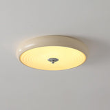Modern Ripple Glass Flush Mount Ceiling Light Cream Textured Shade Overhead Fixture
