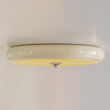 Modern Ripple Glass Flush Mount Ceiling Light Cream Textured Shade Overhead Fixture