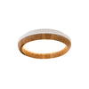 Modern Ripple Wood Integrated LED Ceiling Light Circular Flush Mount Fixture