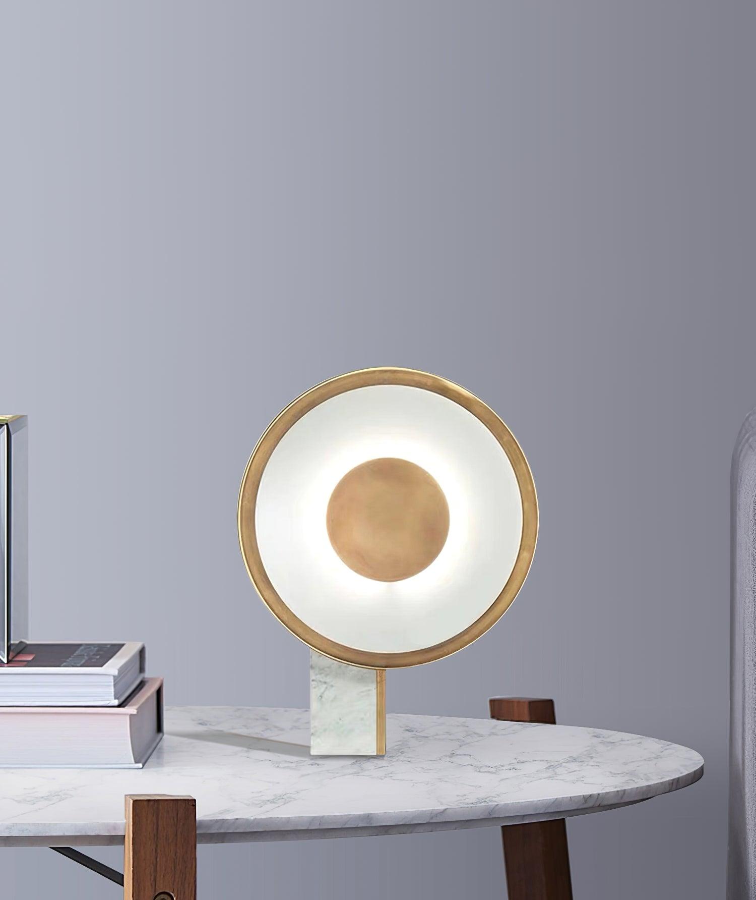 Modern Marble and Gold LED Table Lamp Luxury Desk Light for Bedroom and Living Room