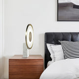 Modern Marble and Gold LED Table Lamp Luxury Desk Light for Bedroom and Living Room