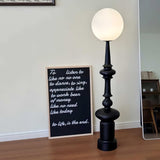 Roman Column Ambient Floor Lamp Classical Resin Standing Light for Living Room Bedroom