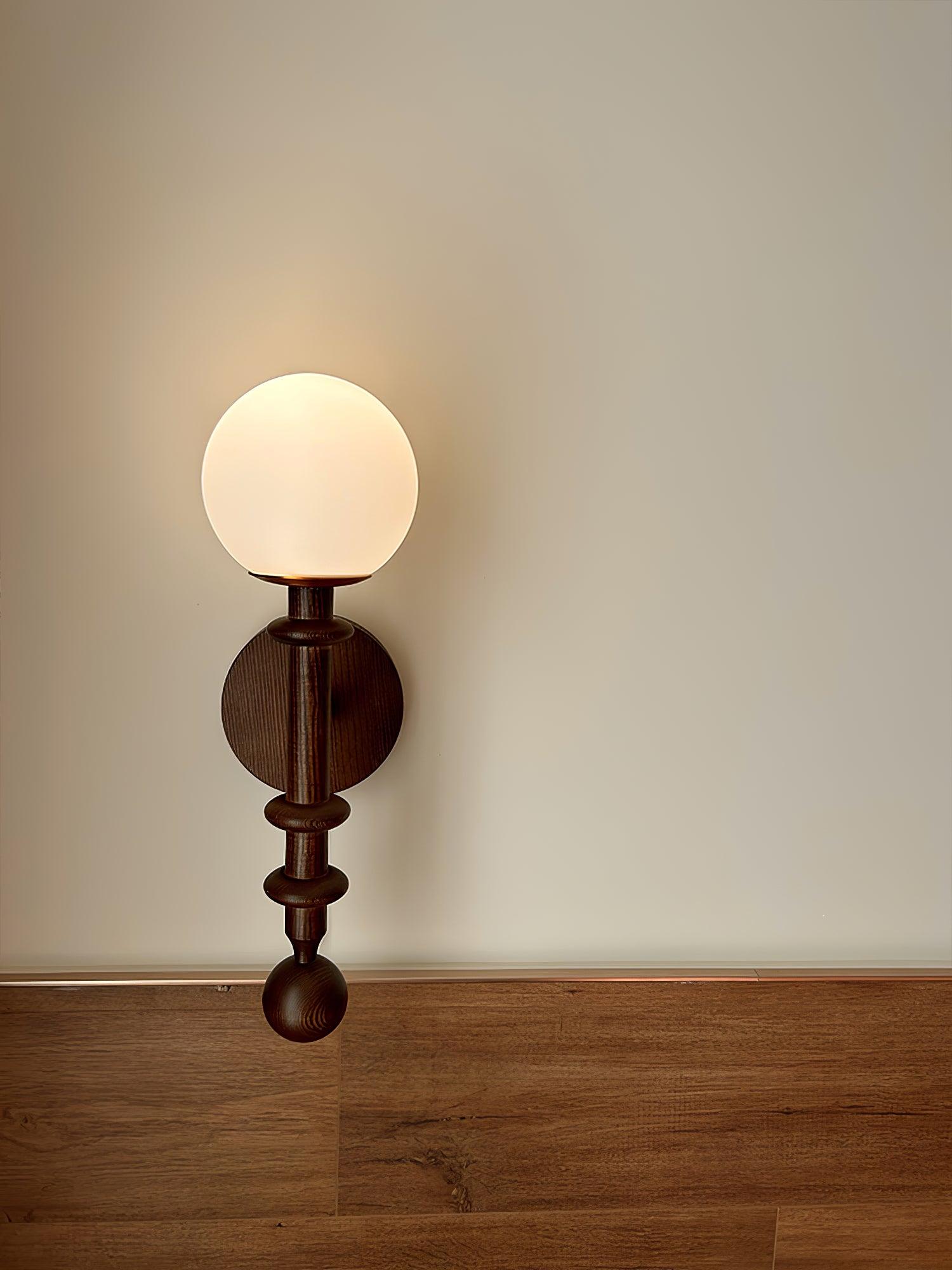 vintage-roman-column-wall-sconce-with-walnut-wood-accents-and-glass-shade-for-indoor-lighting