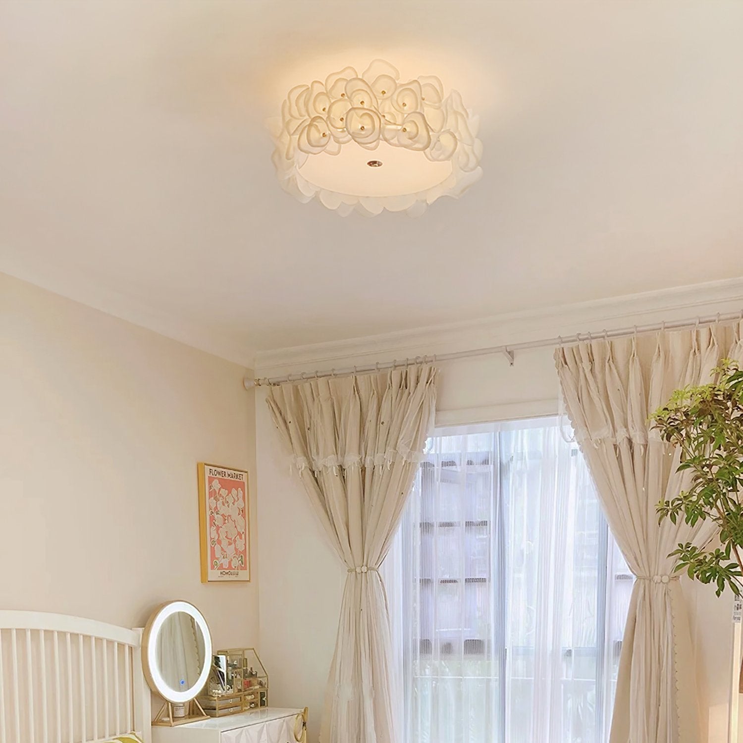 modern-white-floral-hydrangea-metal-petal-flush-mount-ceiling-lamp-for-bedroom-living-room