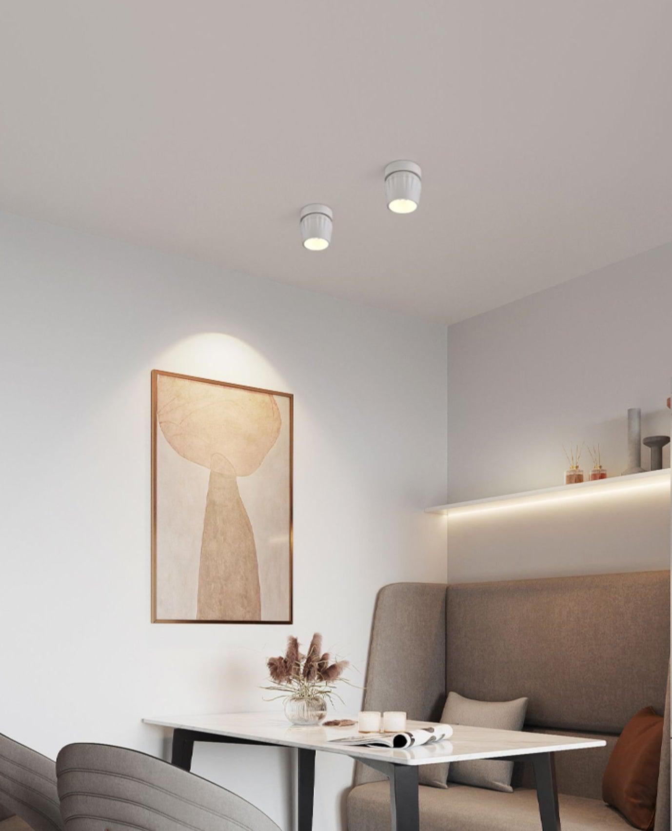 Modern Adjustable White LED Ceiling Spotlight for Targeted Interior Illumination