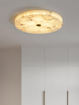 Modern Round Alabaster LED Ceiling Lamp Luxury Natural Stone Flush Mount Light