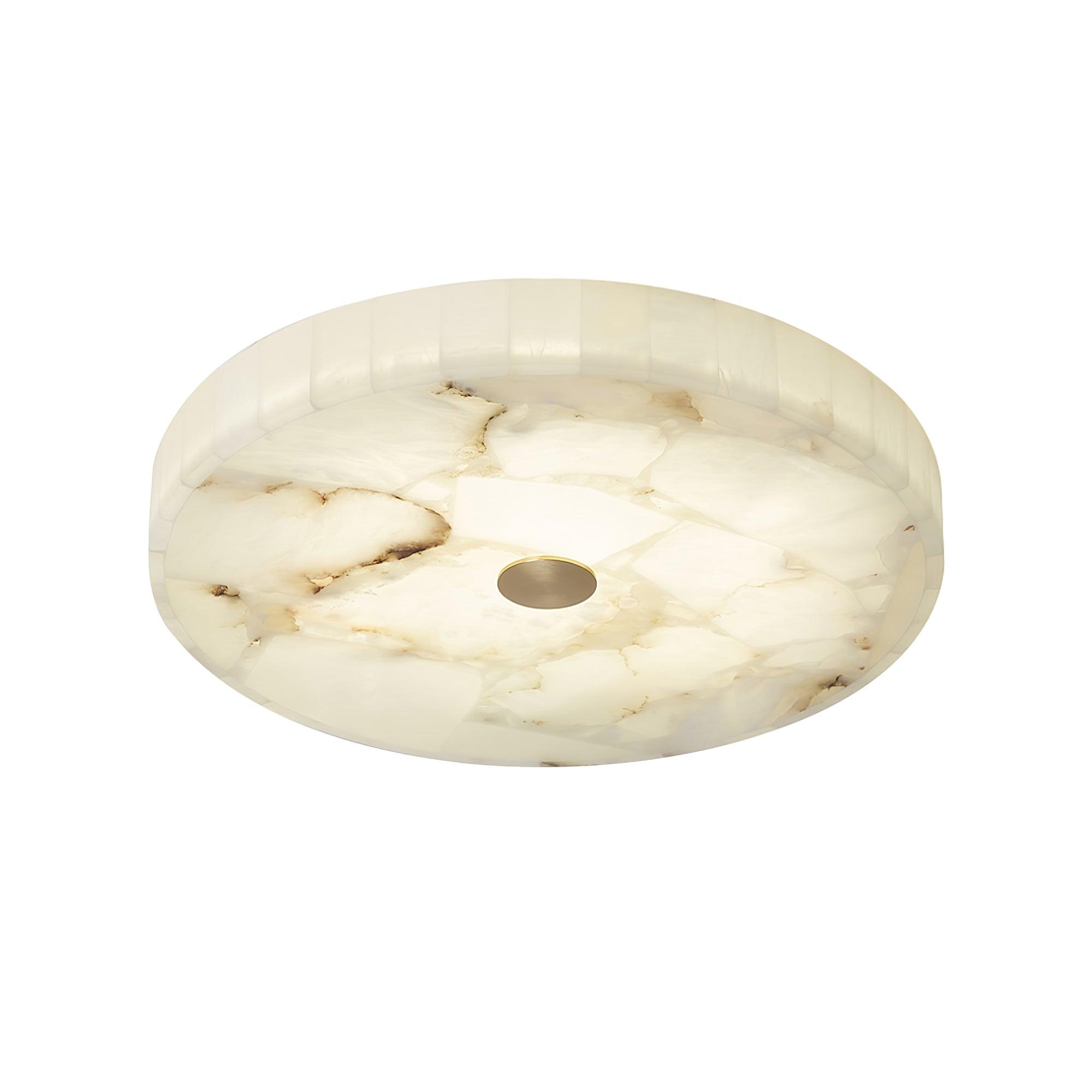 Modern Round Alabaster LED Ceiling Lamp Luxury Natural Stone Flush Mount Light