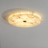 Modern Round Alabaster LED Ceiling Lamp Luxury Natural Stone Flush Mount Light