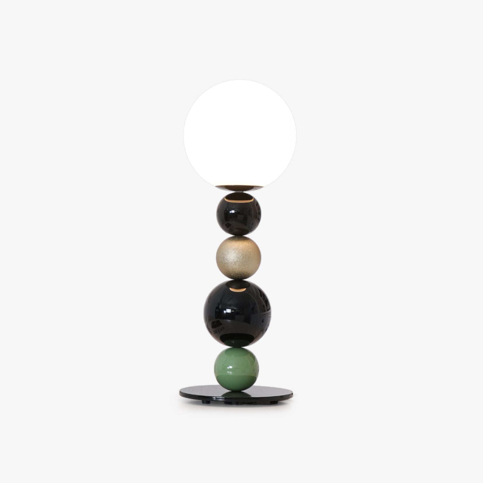 Modern Stacked Sphere Glass Table Lamp Contemporary Globe Accent Light for Bedside Decor