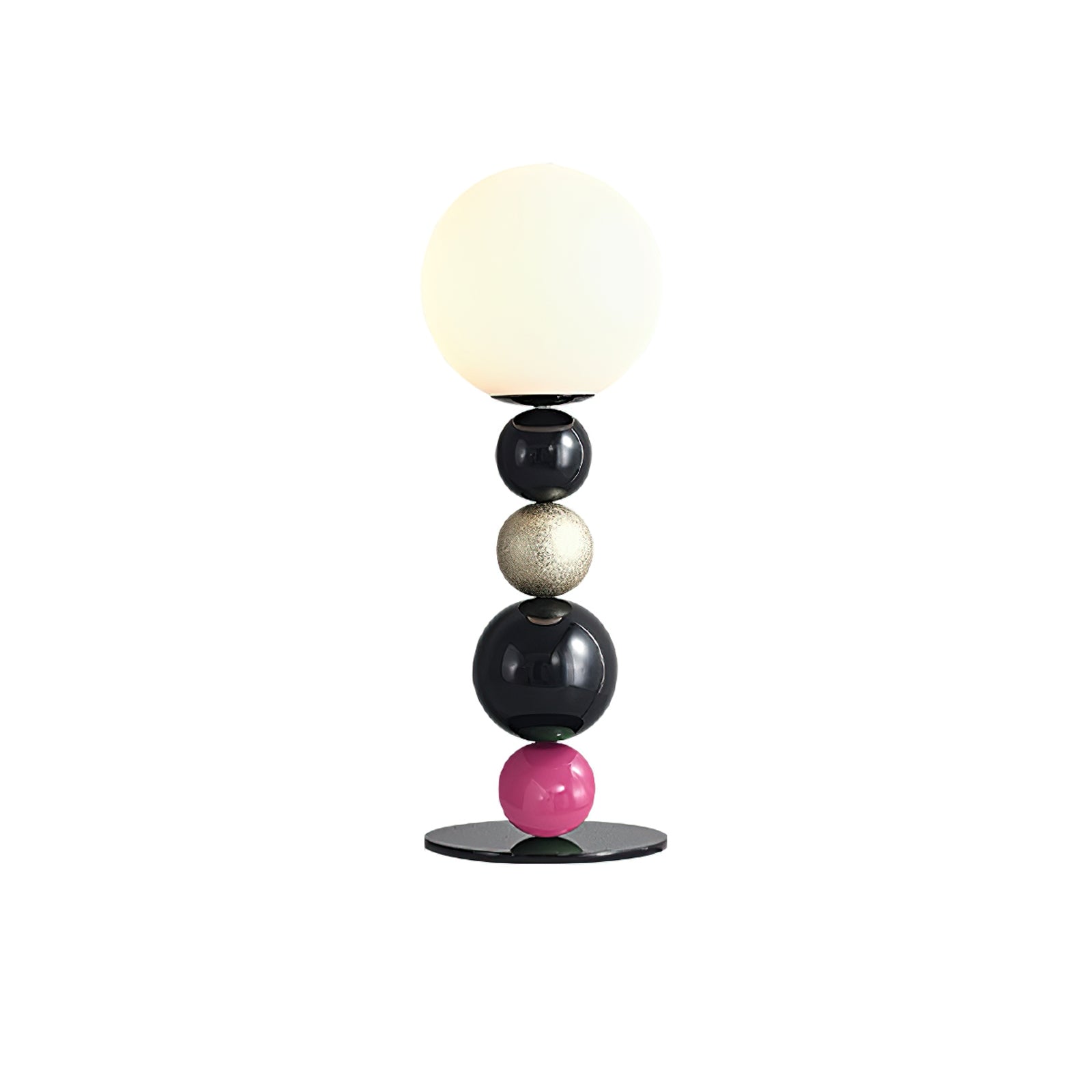 Modern Stacked Sphere Glass Table Lamp Contemporary Globe Accent Light for Bedside Decor