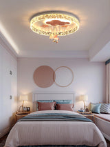 Carousel LED Flush Mount Ceiling Light for Children Bedroom and Nursery Playroom