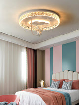 Carousel LED Flush Mount Ceiling Light for Children Bedroom and Nursery Playroom
