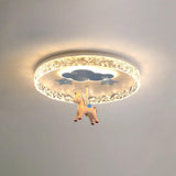 Carousel LED Flush Mount Ceiling Light for Children Bedroom and Nursery Playroom