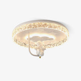 Carousel LED Flush Mount Ceiling Light for Children Bedroom and Nursery Playroom