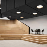 Modern Round LED Flush Mount Ceiling Light with Aluminum Metal Frame for Indoor Living Areas