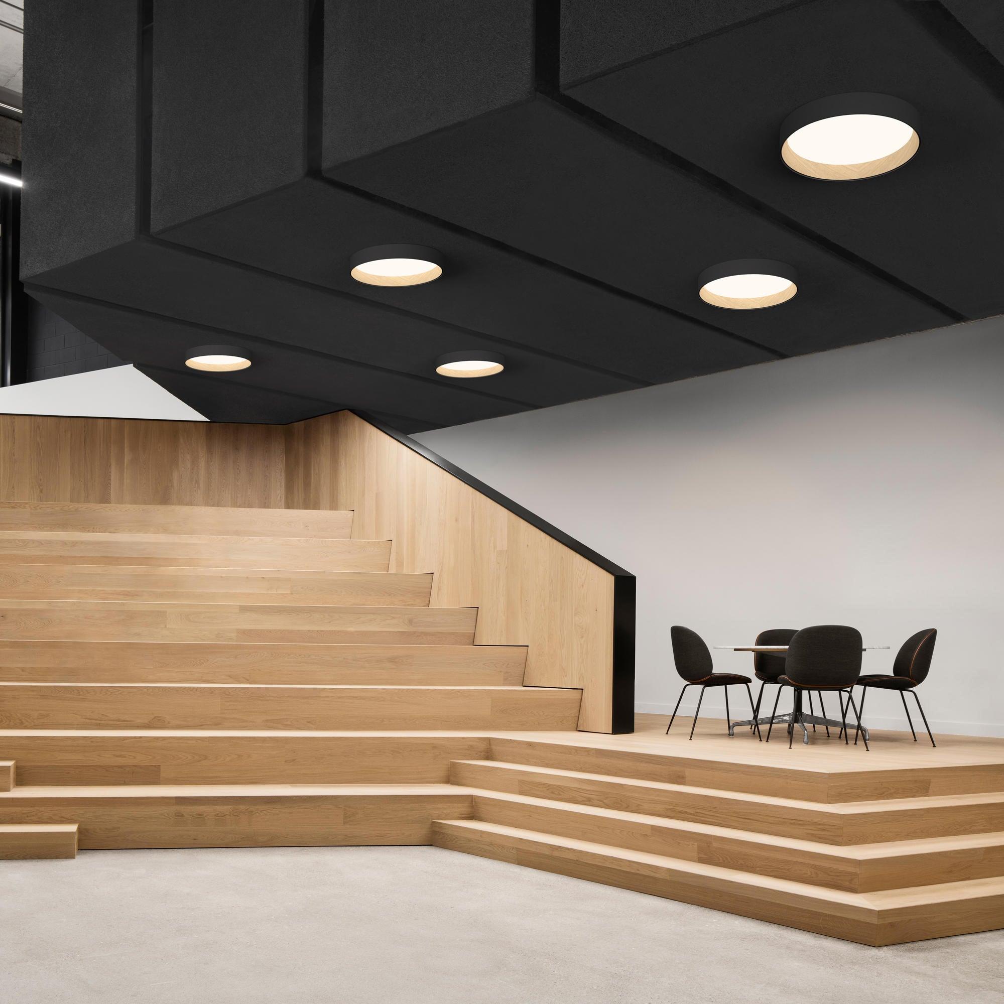 Modern Round LED Flush Mount Ceiling Light with Aluminum Metal Frame for Indoor Living Areas