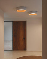 Modern Round LED Flush Mount Ceiling Light with Aluminum Metal Frame for Indoor Living Areas
