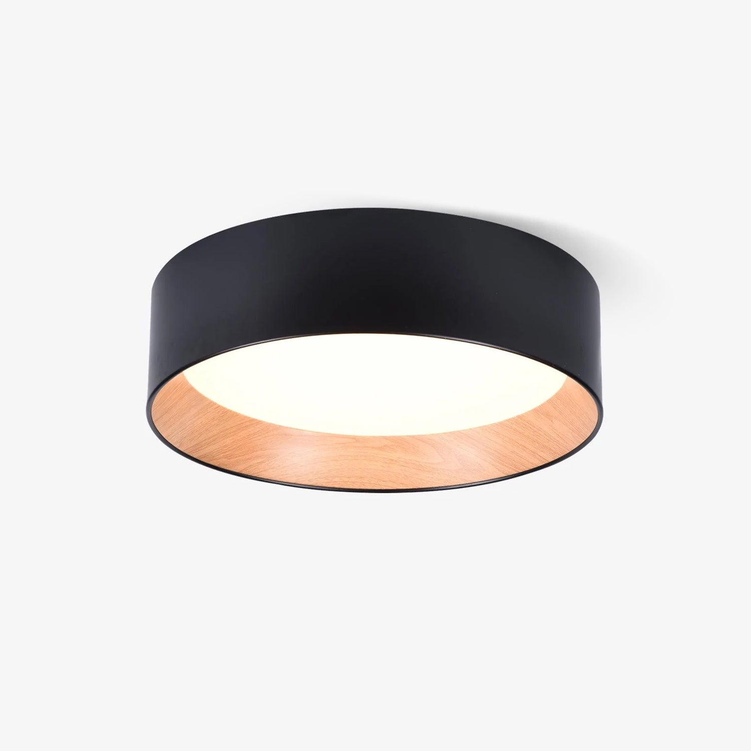 Modern Round LED Flush Mount Ceiling Light with Aluminum Metal Frame for Indoor Living Areas