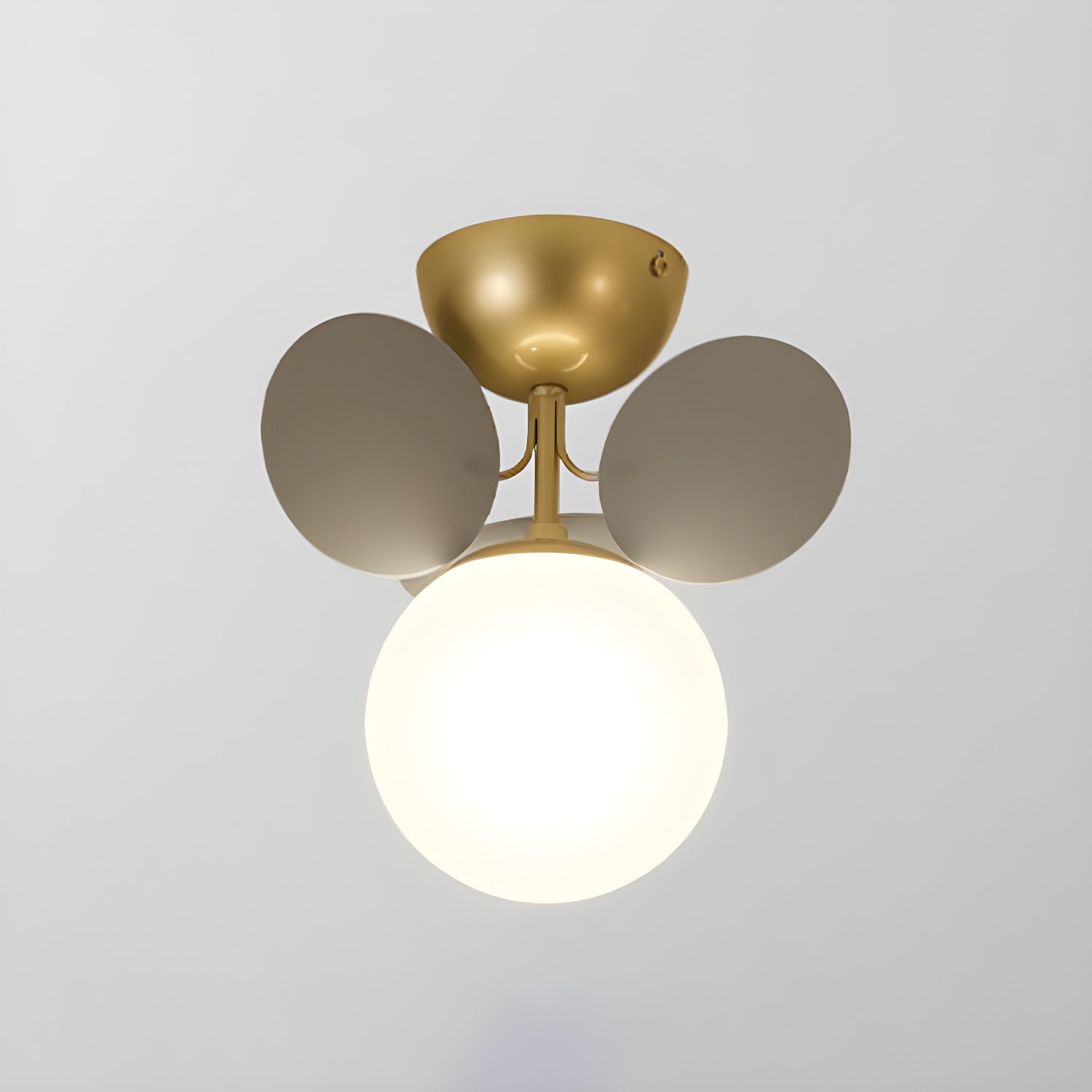 Modern Colorful Macaron Ceiling Lamp Round Glass Globe Flush Mount Light Fixture