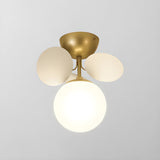 Modern Colorful Macaron Ceiling Lamp Round Glass Globe Flush Mount Light Fixture