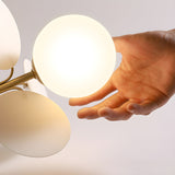 Modern Colorful Macaron Ceiling Lamp Round Glass Globe Flush Mount Light Fixture
