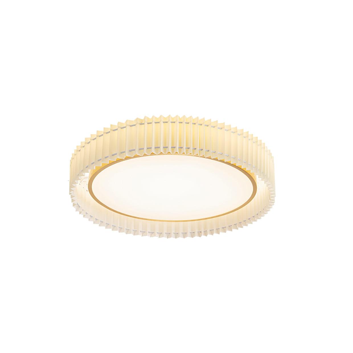 Modern Pleated Fabric Flush Mount LED Ceiling Light for Living Room Bedroom