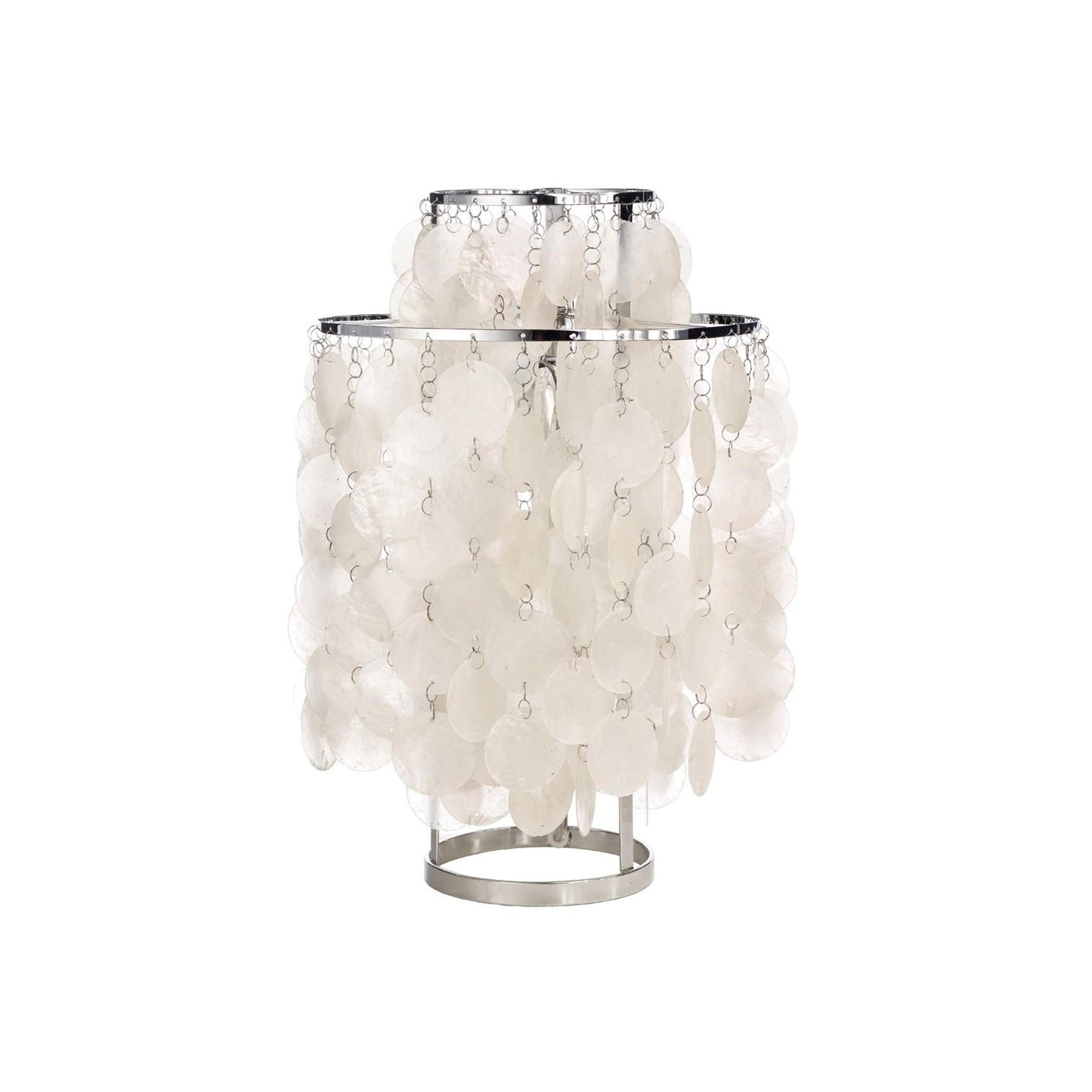 Natural Mother of Pearl Shell Table Lamp Round Coastal Bedside Light for Modern Interiors