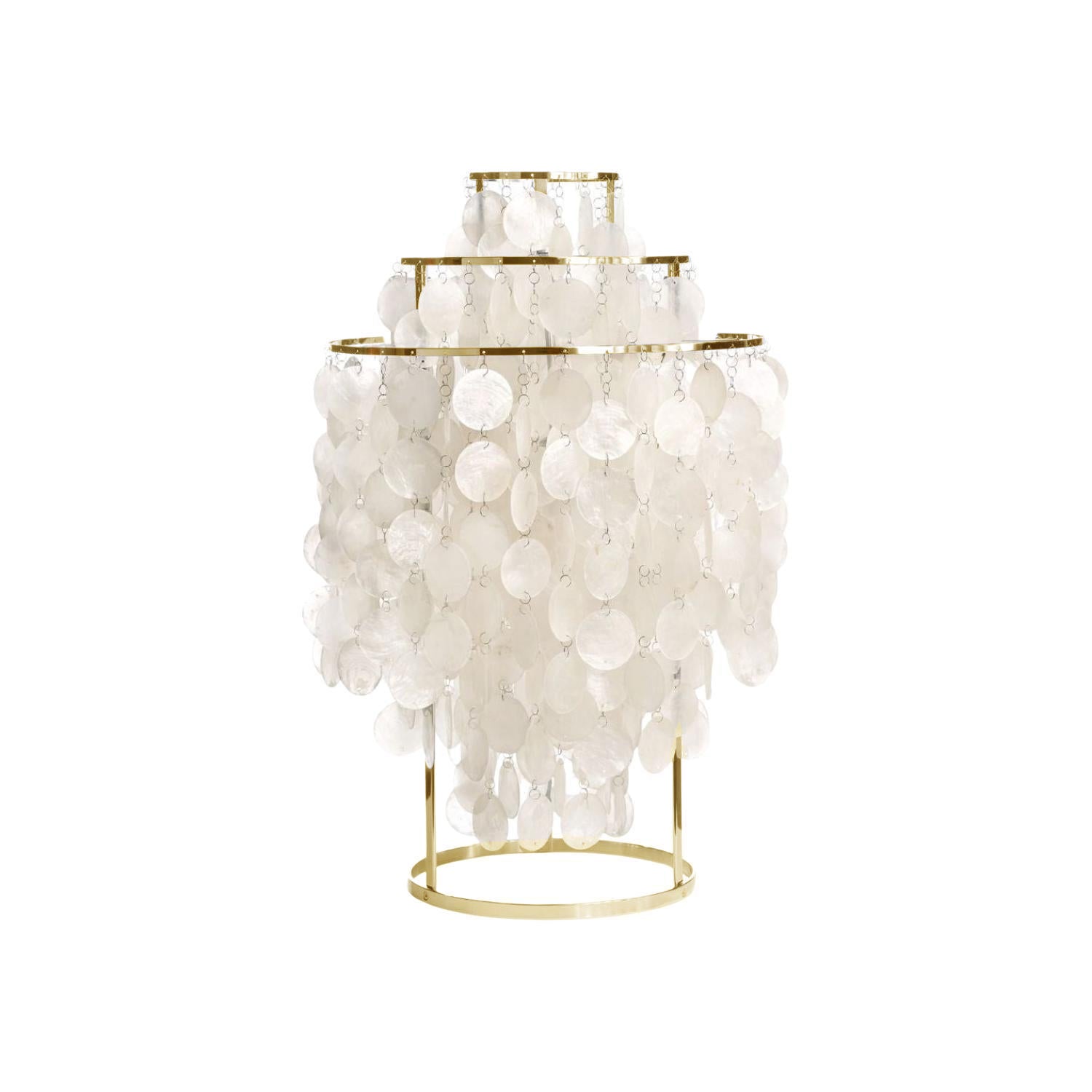 Natural Mother of Pearl Shell Table Lamp Round Coastal Bedside Light for Modern Interiors