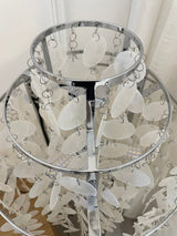 Natural Mother of Pearl Shell Table Lamp Round Coastal Bedside Light for Modern Interiors