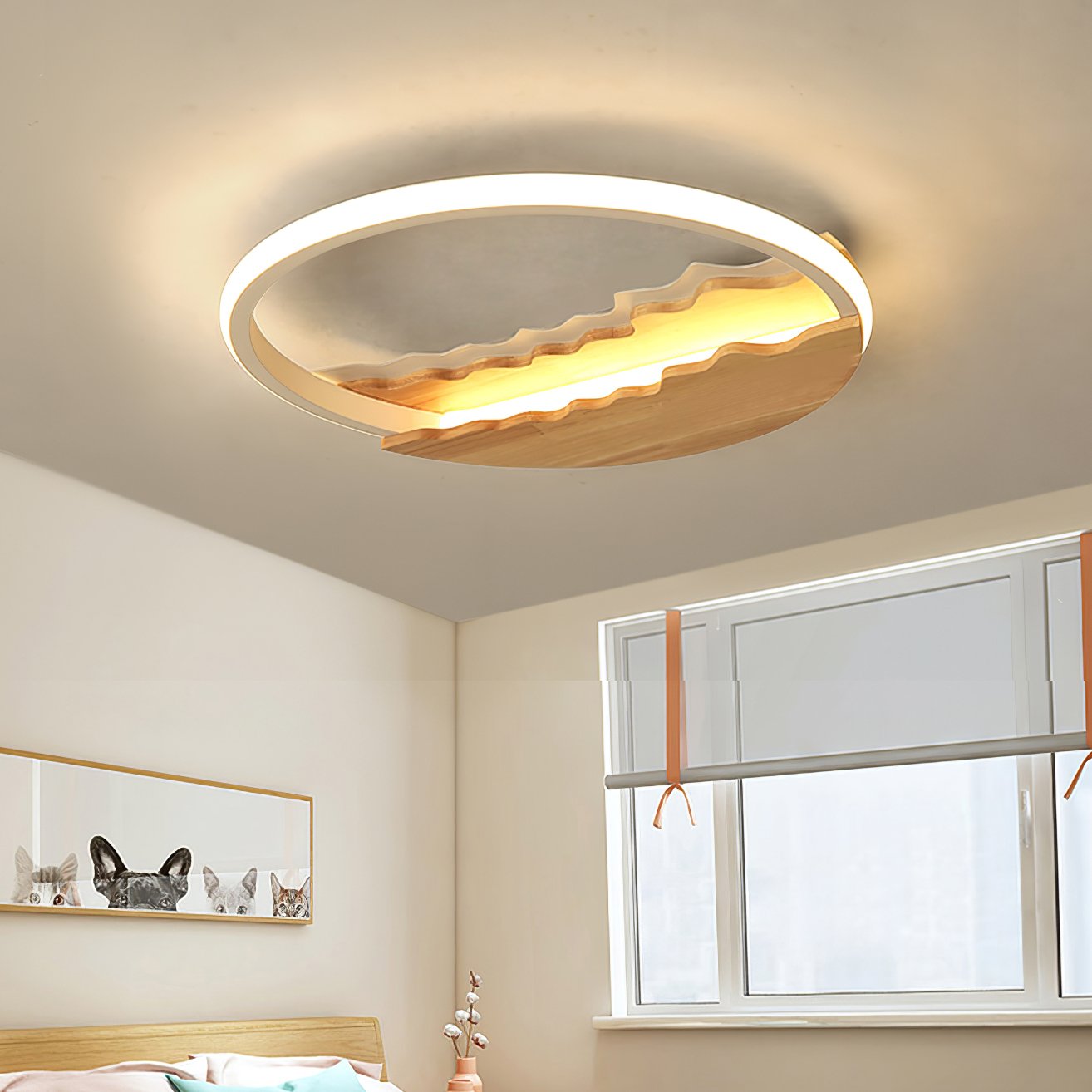modern-wave-design-round-wood-grain-led-ceiling-light-flush-mount-fixture-for-home