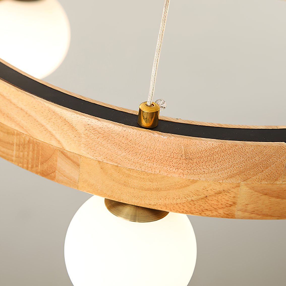modern-rubber-wood-circle-chandelier-with-white-glass-globe-shades-for-living-room