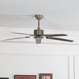 Modern Minimalist 52 Inch Metal Ceiling Fan for Living Rooms and Bedrooms