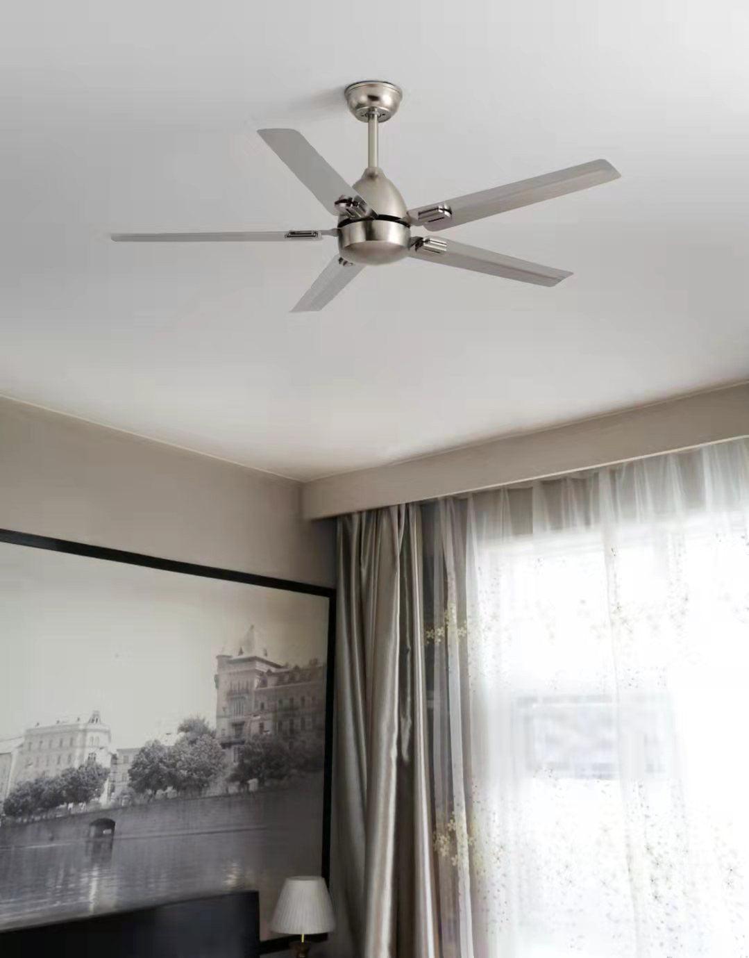 Modern Minimalist 52 Inch Metal Ceiling Fan for Living Rooms and Bedrooms