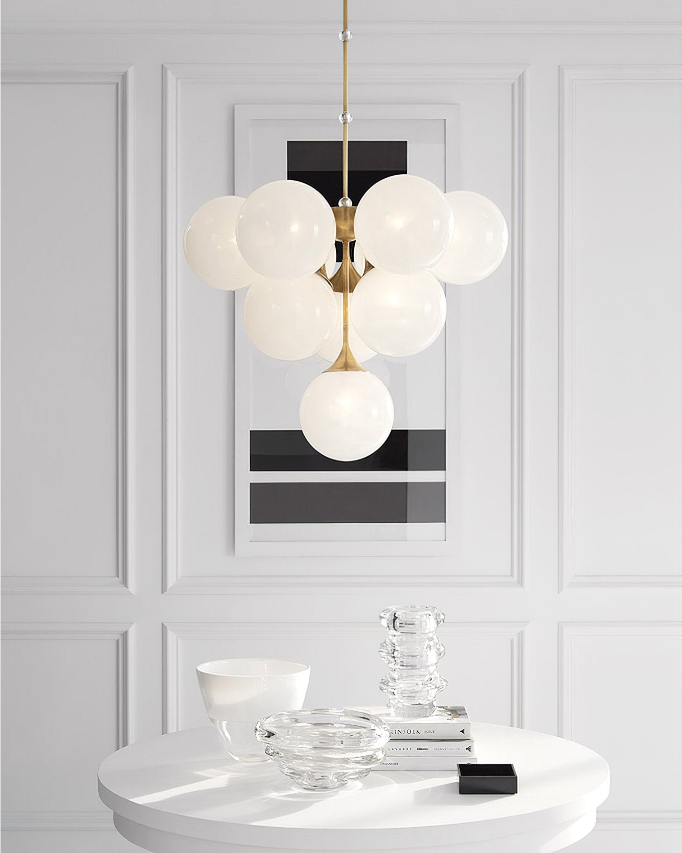 modern-hand-blown-glass-globe-chandelier-with-sculptural-metal-frame-for-living-room-and-foyer