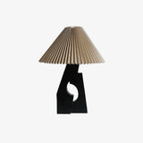 artistic-ruins-sculptural-resin-table-lamp-with-pleated-linen-shade-for-living-room