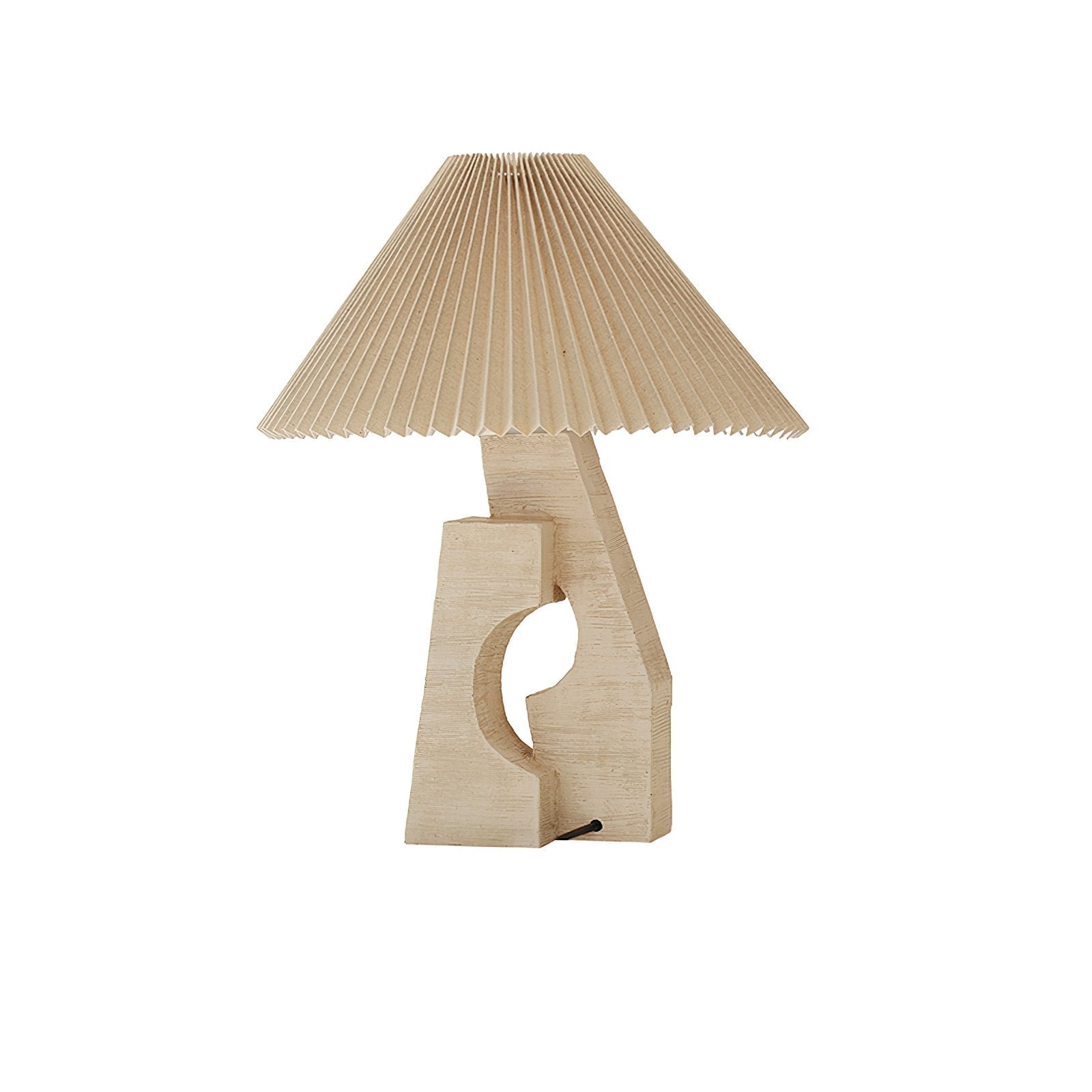 artistic-ruins-sculptural-resin-table-lamp-with-pleated-linen-shade-for-living-room