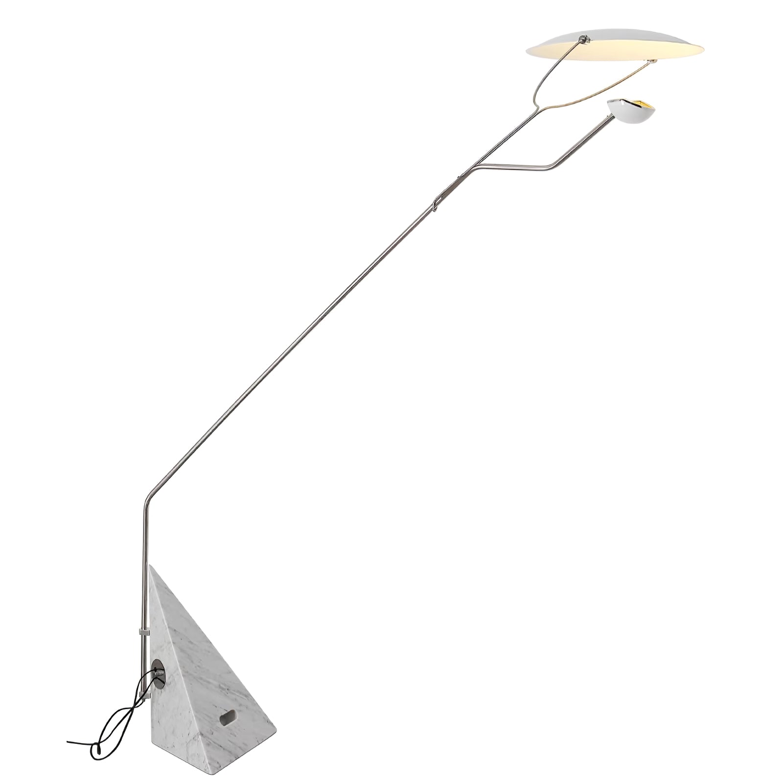 Salocchi Modern Arched Marble Floor Lamp with Integrated LED Standing Lighting for Indoor Spaces