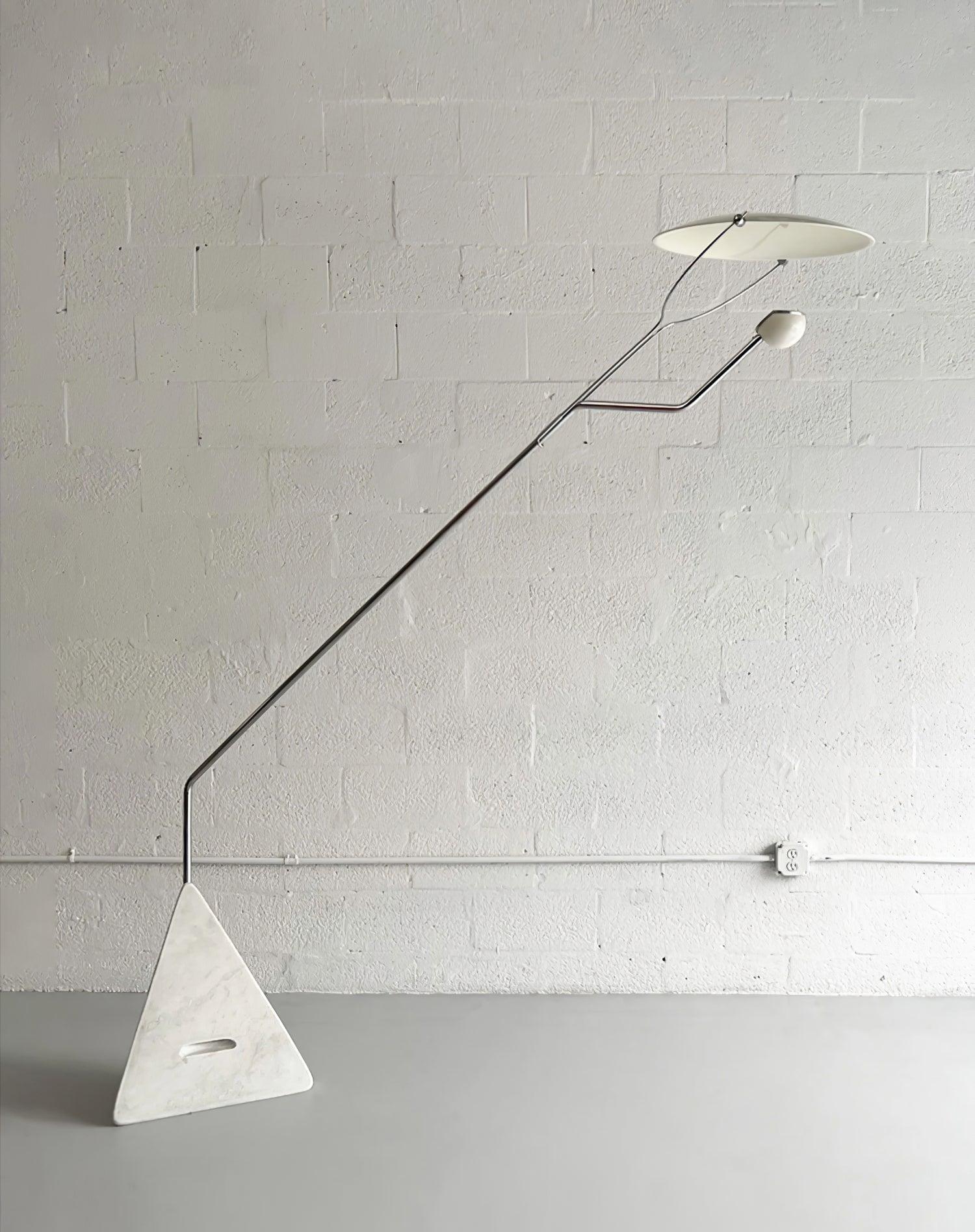 Salocchi Modern Arched Marble Floor Lamp with Integrated LED Standing Lighting for Indoor Spaces